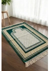 10 Adet Kadife Seccade Parlak Yeşil (70cm x 110cm 400gr) Hac Ve Umre Hediyesi