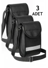 Suni Deri 3 Adet Pos Cihazı Çantası Su Geçirmez