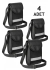 Suni Deri 4 Adet Pos Cihazı Çantası Su Geçirmez