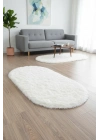 Yolluk Beyaz Kaymaz Taban Peluş Oval