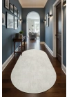 Yolluk Krem Bohem Desen Kaymaz Taban Oval