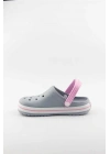 Akınal Bella Unisex Sabo Terlik Hastane Terliği Buz Gri-Pembe
