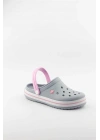 Akınal Bella Unisex Sabo Terlik Hastane Terliği Buz Gri-Pembe