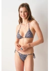 Aqua Üçgen Bikini Tek Üst Zebra 239105-d