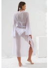 Belden Bağlamalı Elbise Pareo Beyaz231804