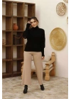 Bol Paça Tesettür Pantolon Taş Renk