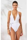 Camila Belden Çapraz Bağlamalı Mayokini Beyaz 231604