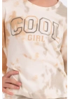Cool Girl Fildişi Salaş Kız Çocuk Pijama Takımı