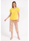 Cute Lemon Sarı Kadın Kapri Takım