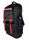 Deprem Çantası Körüklü Reflektörlü 65 Litre Siyah Kırmızı