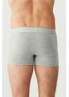 Erkek 3lü Gri Melanj Pamuklu Modal Boxer