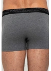 Erkek Antrasit Melanj - Siyah 2 Li Boxer