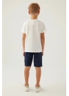 Erkek Çocuk Bermuda Takım - Krem