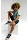 Erkek Çocuk Mavi Bermuda Takım
