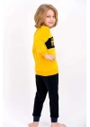 Erkek Çocuk Sarı Kadife Eşofman Takımı