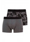 Erkek Gri Melanj - Lacivert 2 Li Boxer 80350