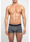 Erkek Gri Melanj - Lacivert 2 Li Boxer 80350