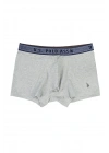 Erkek Gri Melanj /lacivert Lastikli Tekli Boxer