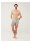 Erkek Gri Melanj Pamuklu Tekli Boxer 80450