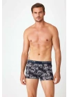 Erkek Lacivert Baskılı Tekli Boxer