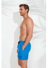 Erkek Saks Mavi Orta Boy Deniz Şortu 21000
