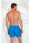 Erkek Saks Mavi Orta Boy Deniz Şortu 21000