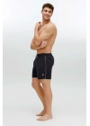 Erkek Siyah Orta Boy Deniz Şortu 22002