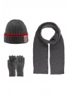 Garson Erkek Çocuk Atkı Bere Eldiven Seti K22180-11 Gri