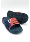 Gezer Eva Yazlık Erkek Kaydırmaz Taban Terlik Lacivert-Kırmızı