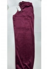 Kadın Kadife Alt Pijama Bordo