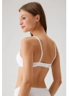 Pierre Cardin Balenli Desteksiz Micro Beyaz Sütyen 6040