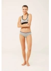 Kadın Beyaz - Mavi Melanj - Gri Melanj 3 Lü Şort