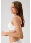 Kadın Ekru 6205 Balenli Destekli Micro Tek Sütyen