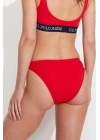 Kadın Kırmızı Ince Kenar Bikini Alt