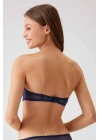 Kadın Lacivert 6203 Balenli Destekli Straplez Dantelli Sütyen