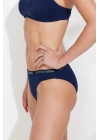 Kadın Lacivert Kalın Kenarlı Lastikli Bikini Alt