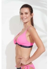 Kadın Pembe Geniş Üçgen Bikini Üstü