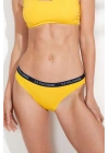 Kadın Sarı Kalın Kenarlı Lastikli Bikini Alt
