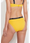 Kadın Sarı Kalın Kenarlı Lastikli Bikini Alt