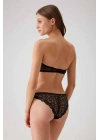Kadın Siyah 4741 Balenli Soft Push Up Straplez Sütyen Takım