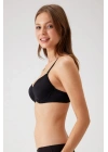 Kadın Siyah 6000 Balenli Desteksiz Micro Sütyen