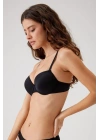 Kadın Siyah 6010 Balenli Desteksiz Micro Sütyen
