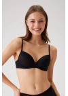 Kadın Siyah 6205 Balenli Destekli Micro Tek Sütyen
