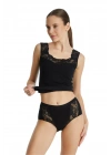 Kadın Slip Külot Dantelli Private 1316 - Siyah