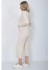 Kadın Triko Zincirli Cepli Kazak Pantolon Takım Oversize Taş