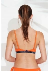 Kadın Turuncu Geniş Üçgen Bikini Üst