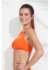 Kadın Turuncu Halter Bikini Üstü