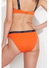 Kadın Turuncu Kalın Kenarlı Lastikli Bikini Alt