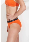 Kadın Turuncu Kalın Kenarlı Lastikli Bikini Alt