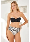 Kaplı Straplez Bikini Takım 4235